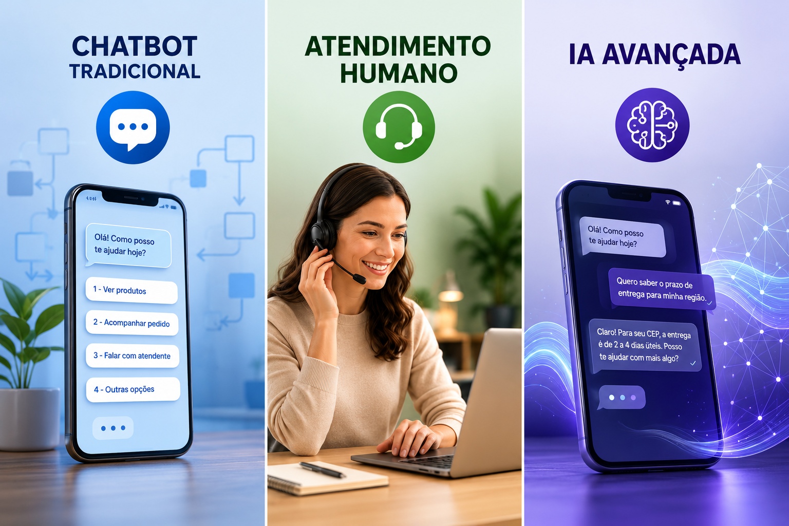 Comparison of WhatsApp service solutions with advanced AI